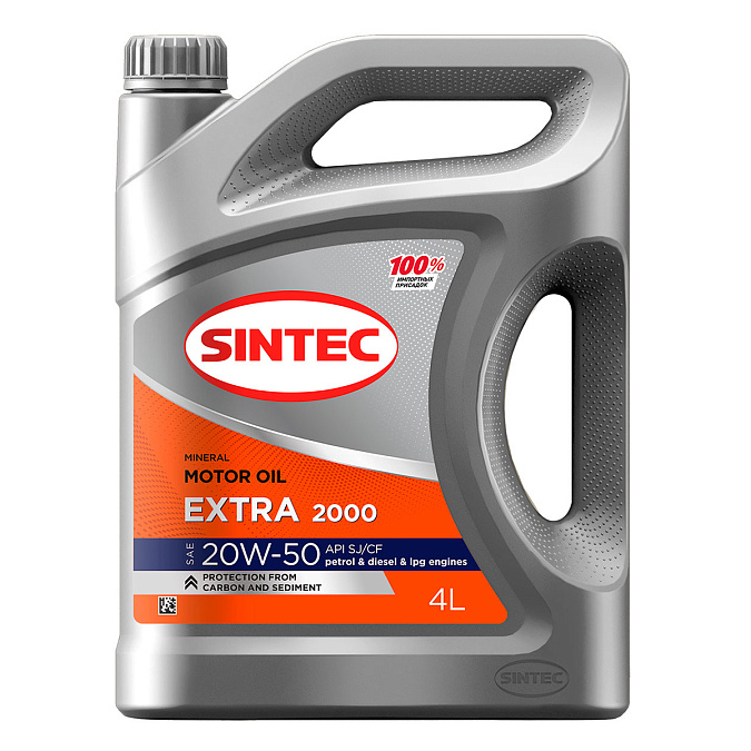 Sintec Extra 2000 SAE 20W-50 API SJ/CF Масла для легковых автомобилей