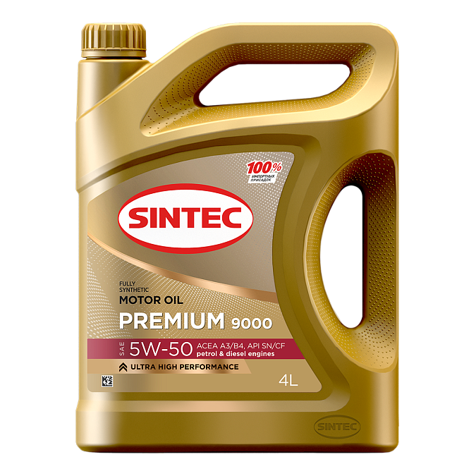 SINTEC PREMIUM 9000 SAE 5W-50 API SN/CF ACEA A3/B4 Масла для легковых автомобилей