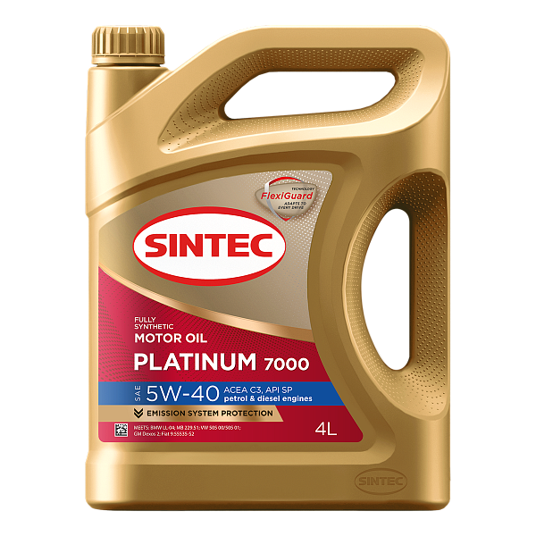SINTEC PLATINUM 7000 SAE 5W-40 ACEA C3 API SP Масла для легковых автомобилей: описание, применение, свойства, где
							купить