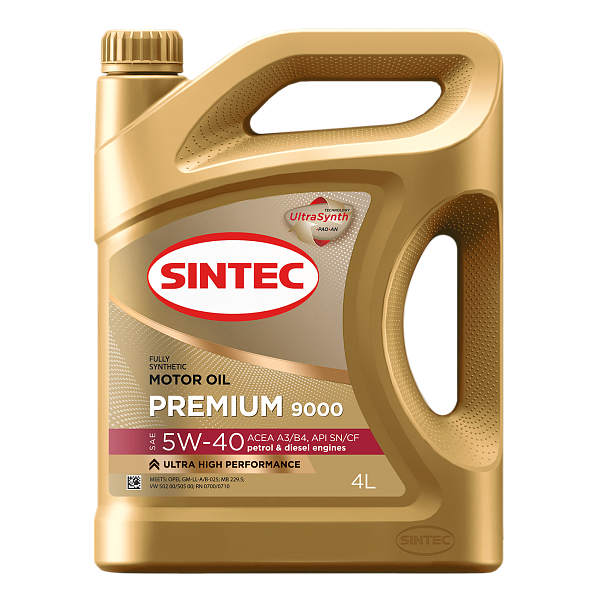 Sintec Premium 9000 SAE 5W-40 API SN/CF ACEA A3/B4 Масла для легковых автомобилей: описание, применение, свойства, где
							купить