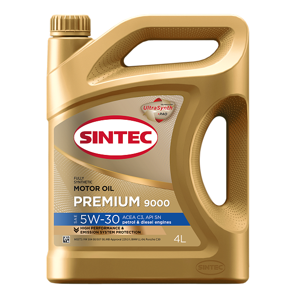 Sintec Premium 9000 SAE 5W-30 API SN ACEA C3 Масла для легковых автомобилей: описание, применение, свойства, где
							купить