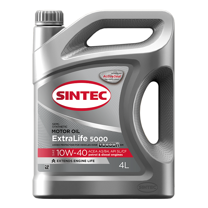 Sintec ExtraLife 5000 SAE 10W-40 API SL/CF ACEA A3/B4 Масла для легковых автомобилей