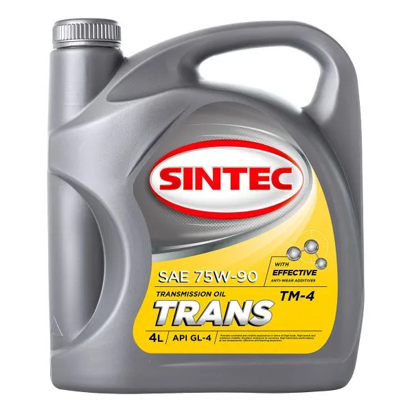 Трансмиссионное масло SINTEC TRANS ТМ4 SAE 75W-90 API GL-4 Трансмиссионные масла
