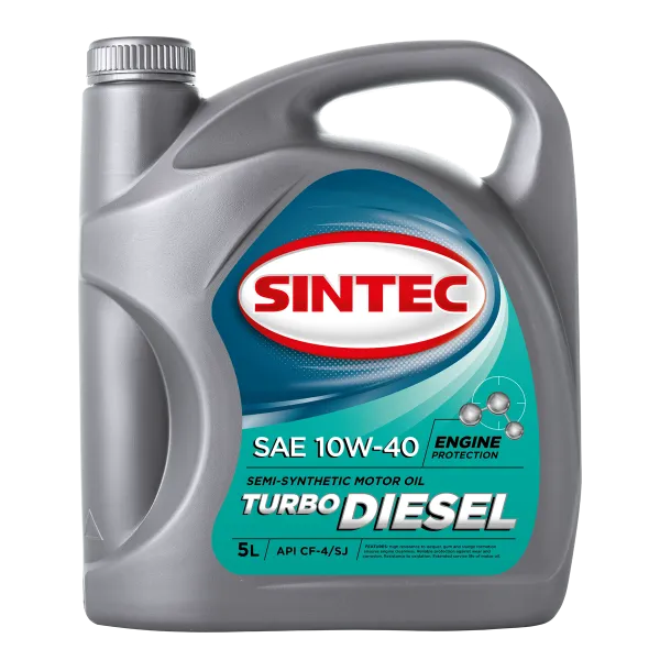 Моторное масло SINTEC TURBO DIESEL SAE 10W-40 API CF-4/CF/SJ Масла для коммерческой техники